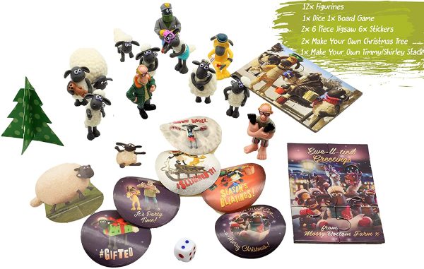 Shaun the Sheep Calendario Avvento per Bambini Wallace e Gromit Cartoni Animati Include Puzzle Gioco da Tavolo Pupazzetti - immagine 4