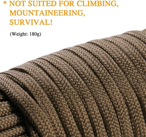 WILDKEN Corda Paracord per Paracadute, 31m (100ft), Corda Universale di Sopravvivenza Corda Militare per Sport Outdoor Pesca Campeggio Nautica - Non Adatta per Arrampicata - immagine 7