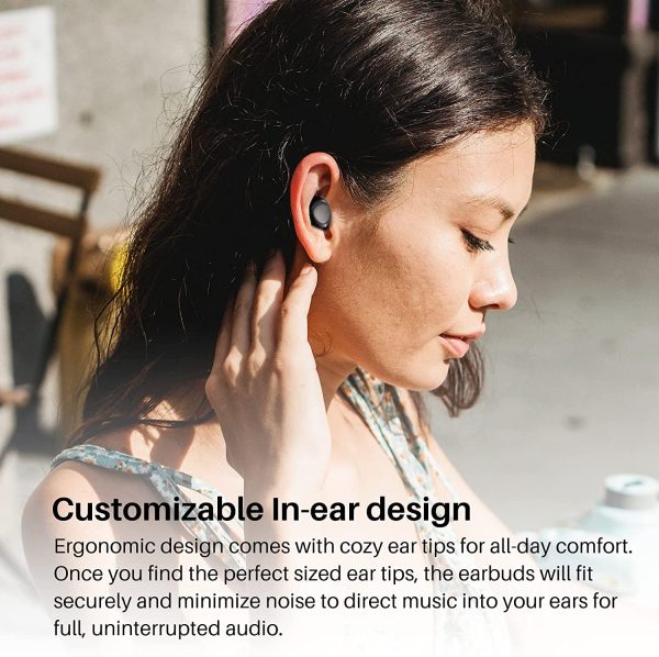 A1 Mini Wireless Auricolari Bluetooth 5.3 in Ear Cuffie leggere Microfono incorporato Cuffie con connessione a lunga distanza Immersive Premium Sound (Compatibili per l'orecchio piccolo), Nero - immagine 6