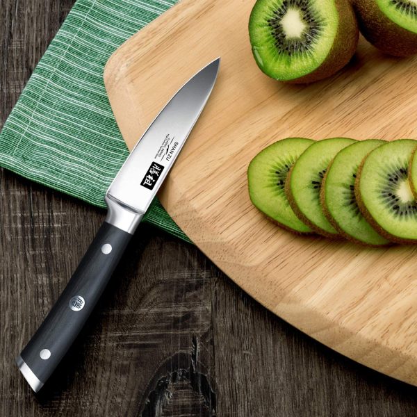 Coltelli per Frutta Professionali Acciaio al Carbonio Coltello da Cucina 9.5cm (3.75 inch) con Confezione Regalo - CLASSIC Series - immagine 7