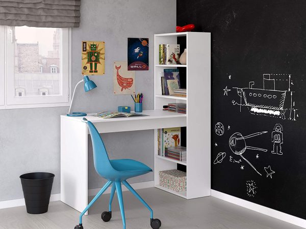 Abitti Tavolo da PC o scrivania con libreria Reversibile in  Alpi, 144 x 120 x 52 cm - immagine 5