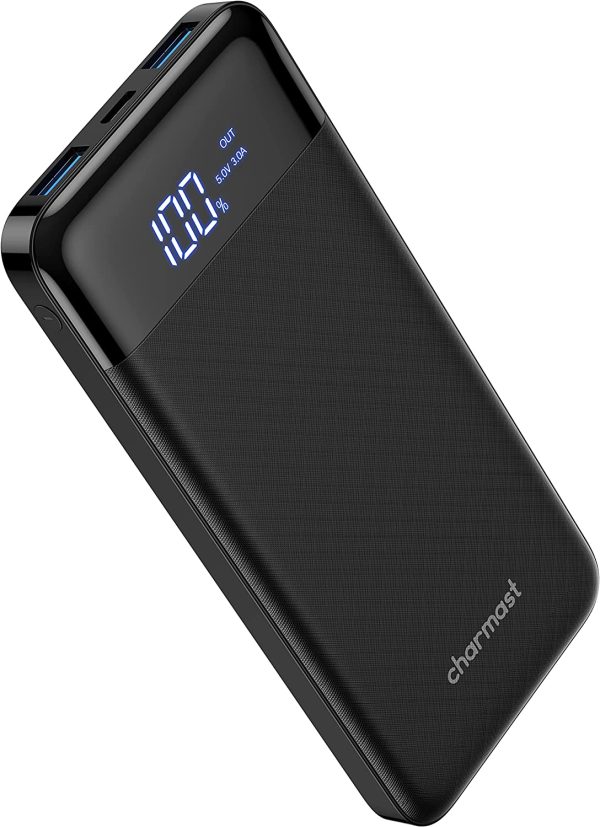 Powerbank 10400mAh, USB C Caricabatterie Portatile con LED Digitale Display Batteria Esterna Portatile con 2 ingressi e 3 uscite da 5V/3A per Huawei Xiaomi Smartphone.(Nero) - immagine 6