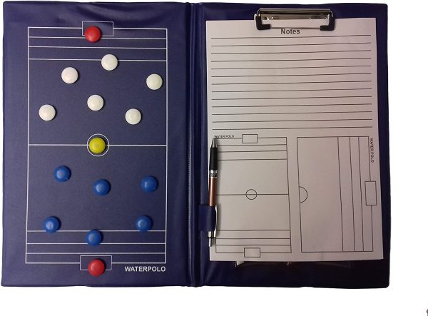 Sport - TAVOLA Tattica PALLANUOTO - Tactic Board Waterpolo, Magnetica, Blocco Notes, Penna