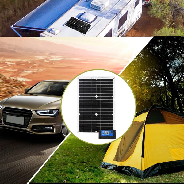 Kit Pannello Solare 18W 12V Doppia Porta USB Modulo Monocristallino Off Grid con Regolatore di Carica Solare - immagine 6