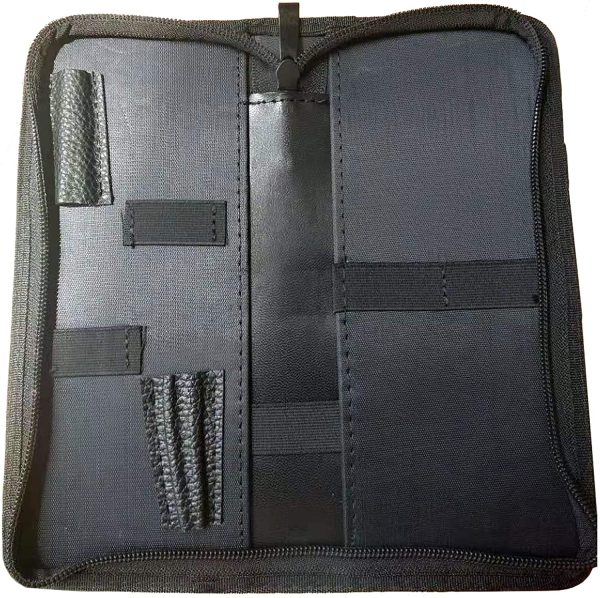 Borsa in Pelle Porta Forbici da Barbiere, Borsa per Forbici da Parrucchiere in Pelle Professionale, Usata per Riporre Gli Strumenti da Parrucchiere a Pettine (Nero) (22 cm x 10 cm) - immagine 5