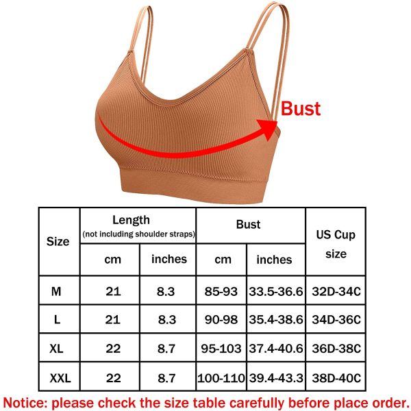 BQTQ 5 Pezzi Reggiseno a Canotta V Collo Bralette Senza Ferretto per Donna, 5 Colori - immagine 7