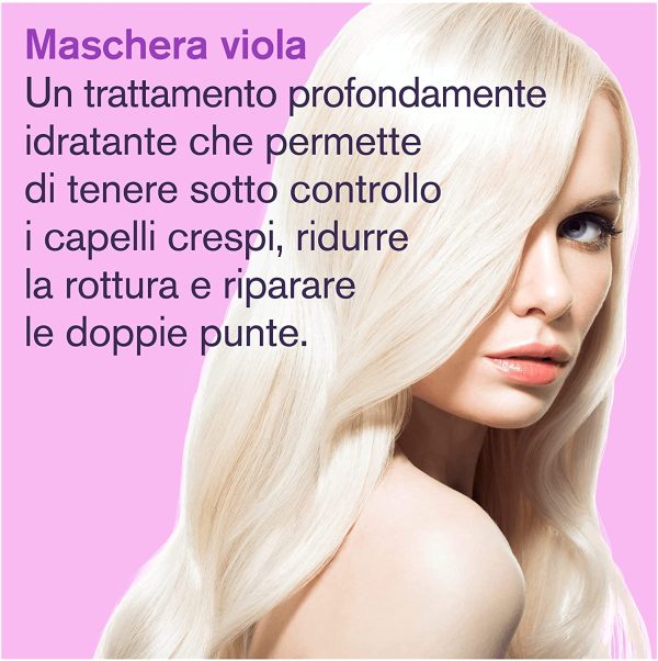 Maschera Antigiallo per Capelli - Tonalizzante Viola per Capelli Biondi e Argento - Ravviva il Colore dei Capelli - Toner Rinforzante Privo di Solfati per Capelli Secchi e Danneggiati - immagine 5