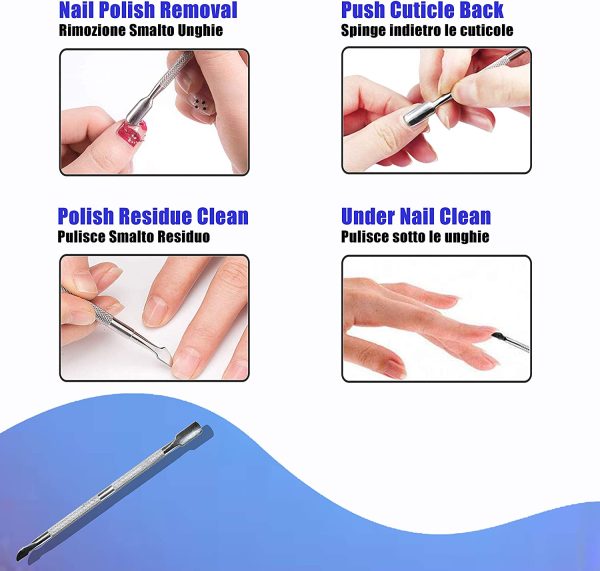 Taglia Cuticole Professionale Longivia? Tronchesino Cuticole Acciaio Inox Pedicure e Manicure con Remover Pelle Morta Piedi e Mani per Unghie Incarnite Tagliaunghie Tronchesine di Precisione - immagine 4