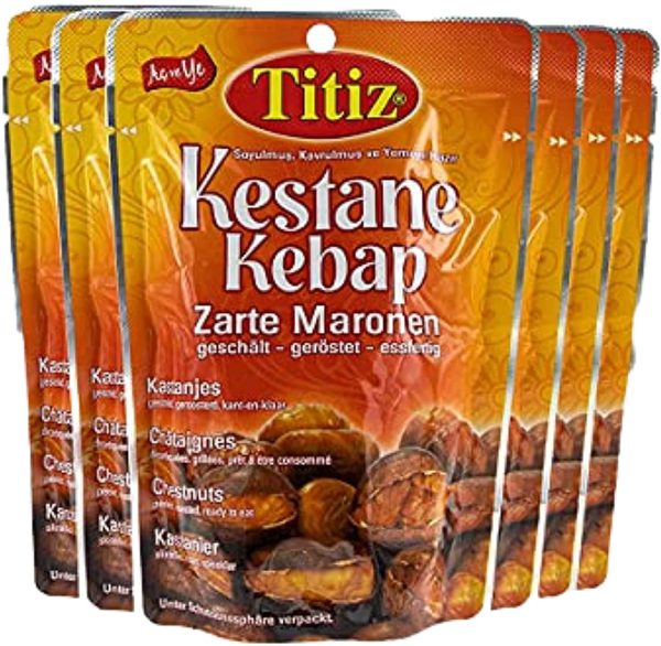 Set Pergamo Castagne arrostite e pelate Titiz Castagne pronte Castagne tenere (6x125g piccola confezione) - immagine 5