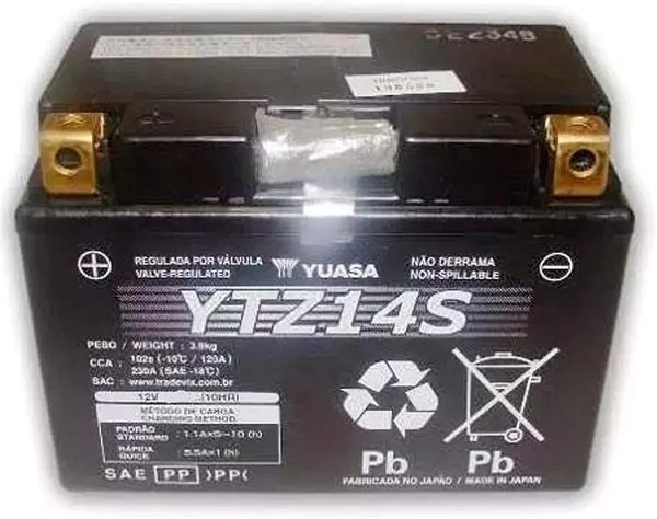 Batterie YTZ14S, 12V - 11,2Ah.