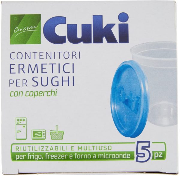 Cuki Contenitori Ermetici Per Sughi Con Coperchi - 0,20 L - ?7,2 X H8,2 Cm - [5 pezzi] - immagine 6