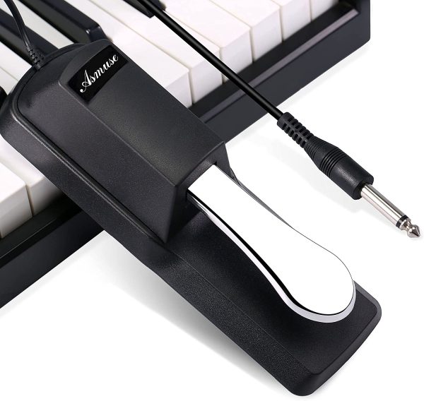 Asmuse Pedale Sustain Universal Non-Slip Damper Pedal Piano for Yamaha/Casio/Midi Keyboard/Tastiera Pianoforte Synthesizer Digitale Piano and Organ