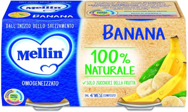 Mellin Omogeneizzato Di Frutta Banana 100% Naturale ?C 24 Vasetti da 100 gr - immagine 3