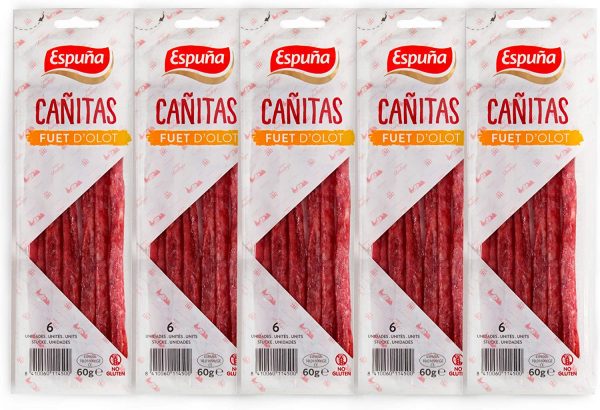 Snack di salami fuet - Alternativa alla Carne Secca - Il complemento ideale per la tua dieta Paleo o Keto, ricco di proteine, in 5 confezioni da 60 g (300 g) - Gluten free - immagine 4