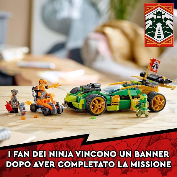 LEGO NINJAGO Auto da Corsa di Lloyd - EVOLUTION, Set per Bambini di 6 Anni con Quad, Guerrieri Serpente e Banner da Collezione, 71763 - immagine 5