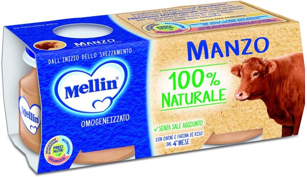 Mellin Omogeneizzato 100% Naturale, Mix Gusti Carne, 24 Vasetti da 80 gr - immagine 2