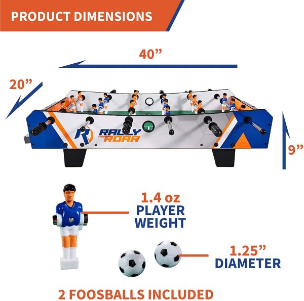 Mini calcio balilla con accessori, biliardino per adulti e bambini, divertente, portatile, per sala giochi, camera, bar, serate in famiglia - immagine 5