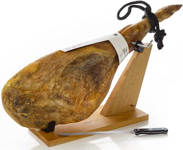 Prosciutto Spagnolo Serrano Riserva + Porta Prosciutto + Coltello 6.2 - 6.8 Kg - Jamon Serrano Crudo - immagine 5