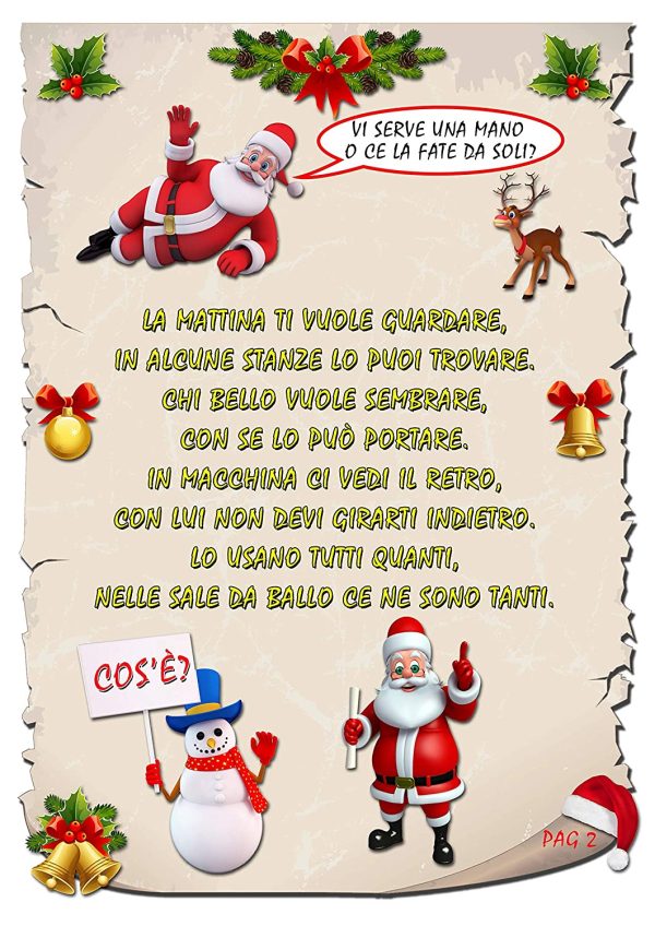 Caccia al tesoro natalizia in scatola per casa 8-12 anni - Giochi natalizi per bambini - Caccia al regalo di Babbo Natale - Caccia al tuo regalo di Natale - Giochi di natale per bambini - immagine 8