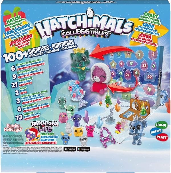 HATCHIMALS, Calendario dell'avvento CollEGGtibles con Personaggi esclusivi e Accessori di Carta, per Bambini dai 5 Anni in su, Multicolore, 6044284 - immagine 5