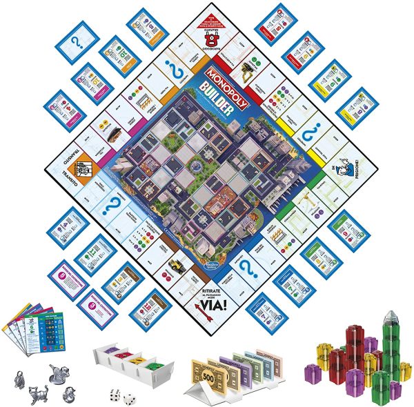 Hasbro Monopoly - Builder, gioco da tavolo Monopoly per bambini dagli 8 anni in su, Multicolore - immagine 2