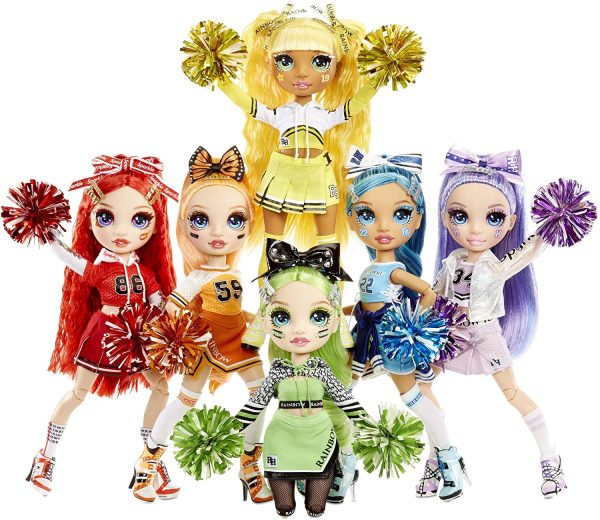 Rainbow High Cheer Fashion Doll - Abiti eleganti, pompon e bambola cheerleader Poppy Rowan, fashion doll "arancione", Serie Rainbow High Cheer, Regalo ottimo a partire dai 6 anni - immagine 3