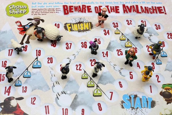 Shaun the Sheep Calendario Avvento per Bambini Wallace e Gromit Cartoni Animati Include Puzzle Gioco da Tavolo Pupazzetti - immagine 3