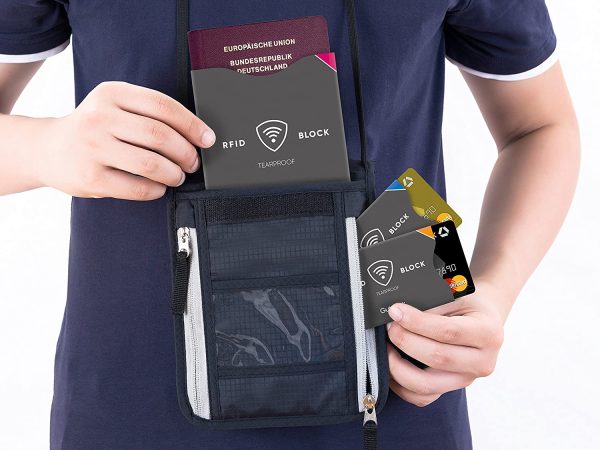 Blocco RFID | Custodia Protettiva NFC Antistrappo [12+2 pezzi] | Carte di Credito, Bancomat, Carta d'Identit?? Elettronica, Passaporto|100% di sicurezza contro il furto di dati personali - immagine 8