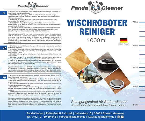 Pandacleaner® - Detergente per robot pulitore, per pavimenti, detergente concentrato