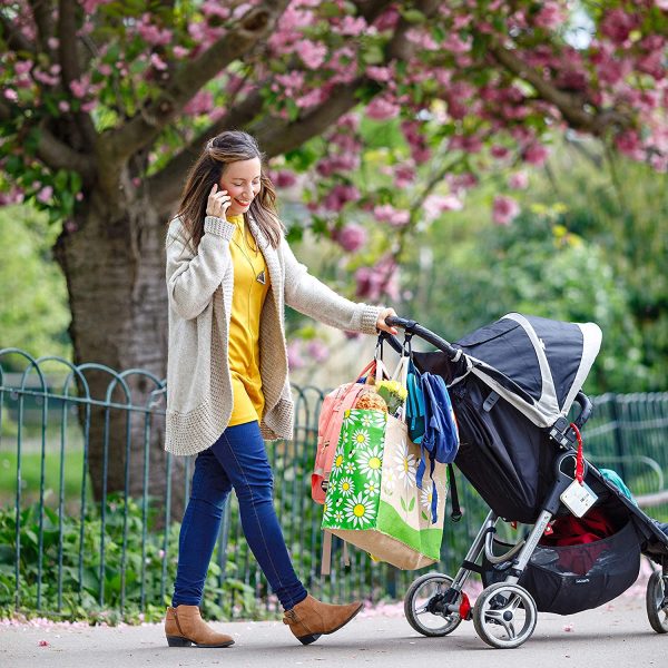 Ganci per Passeggino, Baby Uma - Appendi la spesa & le borse in tutta sicurezza sulla tua Carrozzina o sul Passeggino. Taglia universale, Nero, pacco da 2 - immagine 7