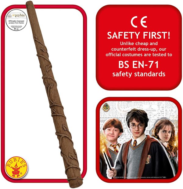 Rubie's Baccheta Hermione Granger per Bambini, Brown, Taglia unica, 9703 - immagine 4