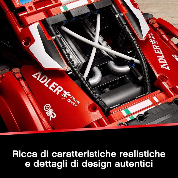 LEGO Technic Ferrari 488 GTE ??AF Corse #51??, Modello Auto Sportiva da Corsa, Set da Collezionista per Adulti, Veicoli da Costruire e da Esporre, 42125