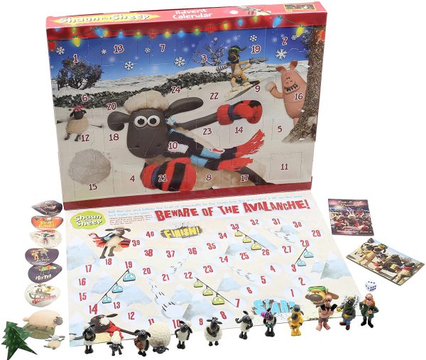 Shaun the Sheep Calendario Avvento per Bambini Wallace e Gromit Cartoni Animati Include Puzzle Gioco da Tavolo Pupazzetti - immagine 5