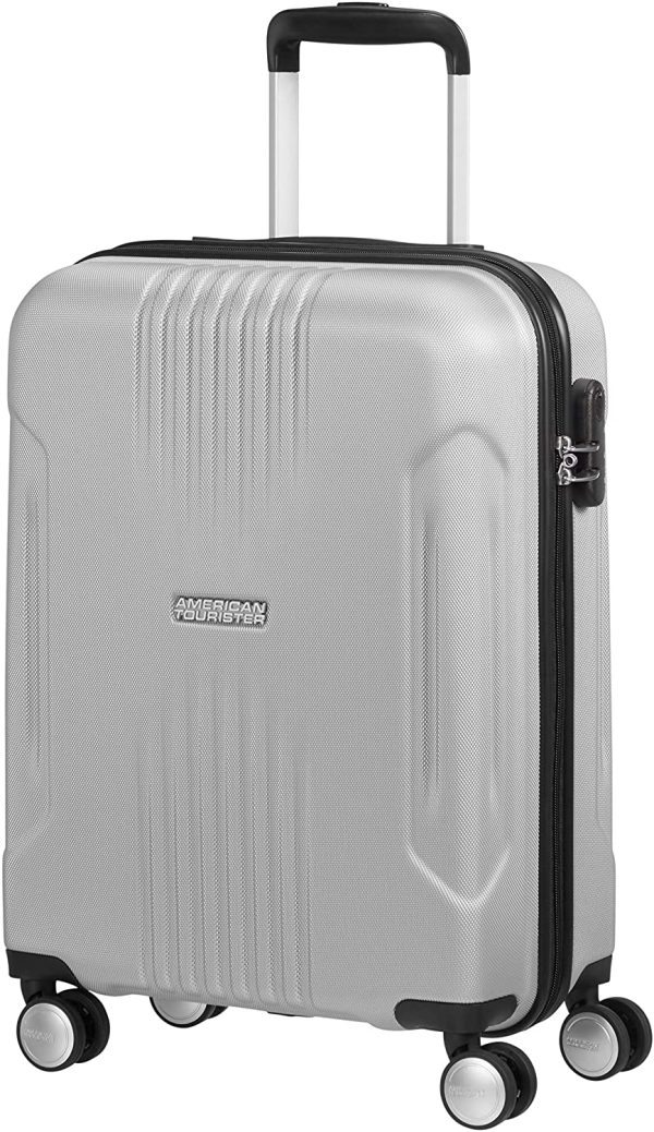 American Tourister Tracklite - Bagaglio a Mano, S (55 cm - 34 Litri), Argento (Silver)