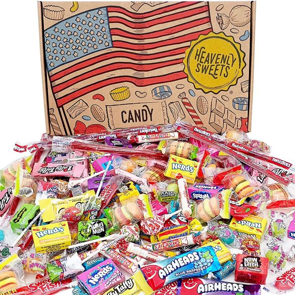 Americano Caramella Dolci americani Scatola Per Feste. 120 pezzi! Caramelle americane classiche Airheads, Laffy-Taffy, Twizzlers, Nerds, Jolly Ranchers! Caramella di Halloween ideale! - immagine 6