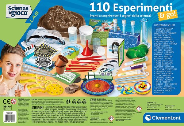 Clementoni Scienza E Gioco Lab Kit Esperimenti Scientifici Per Bambini 8+ Anni, Multicolore, 19255 - immagine 2