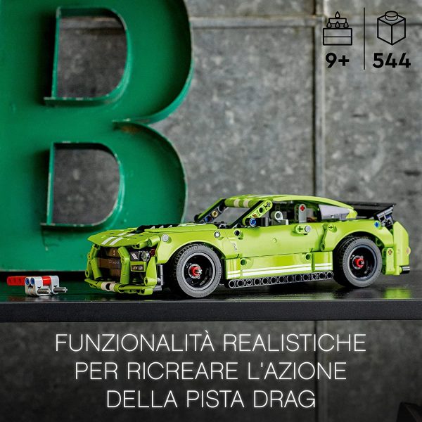 LEGO Technic Ford Mustang Shelby GT500, Modellino Auto da Costruire, Macchina Giocattolo, con App AR, 42138 - immagine 4