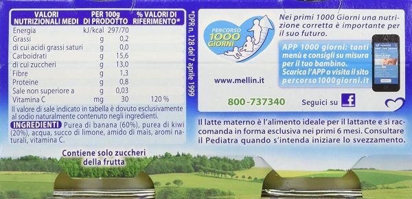 Mellin Omogeneizzato Banana Kiwi - 24 Vasetti da 100 g - immagine 5