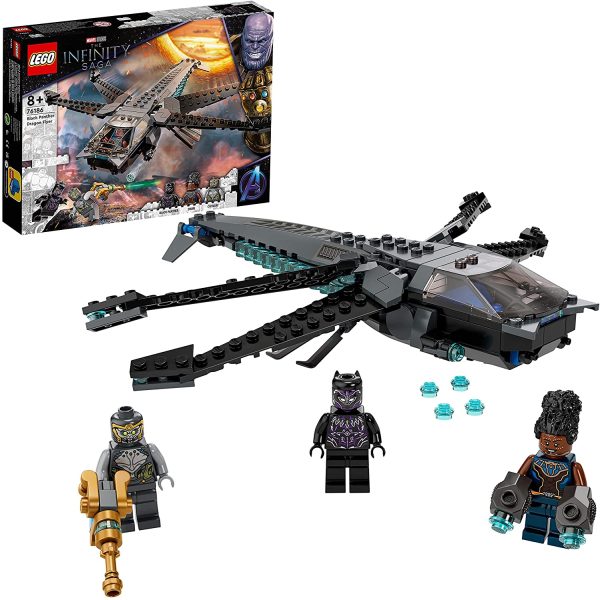 LEGO Super Heroes Il Dragone Volante di Black Panther, Giocattolo per Bambini di 8 Anni dei Supereroi Marvel Avengers, 76186 - immagine 2