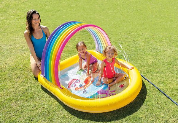 Intex 57156 Piscina gonfiabile Baby Arcobaleno, 147 x 130 x 86 cm - immagine 2